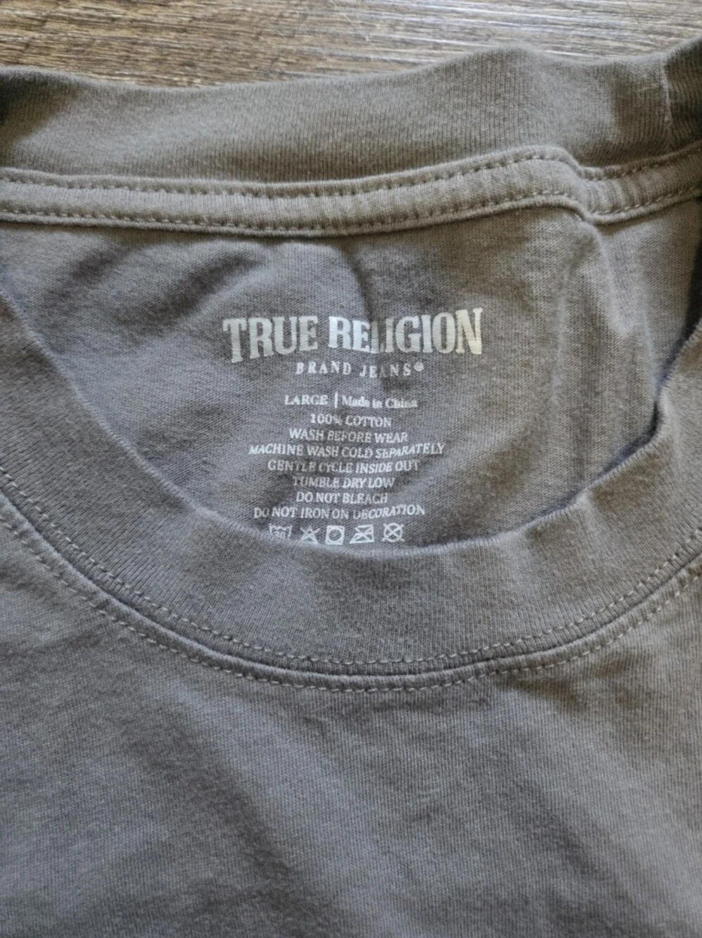 Men's True Religion Gray Short Sleeve T‑Shirt